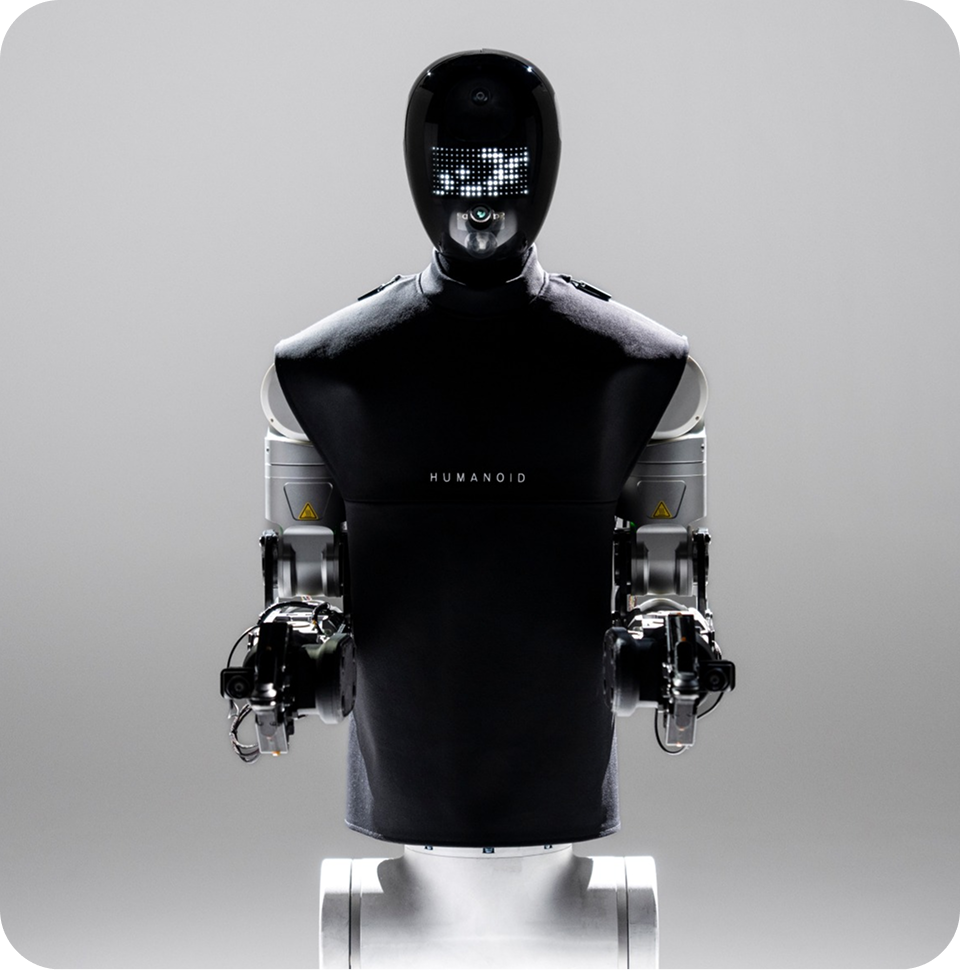Alpha Wheeled humanoid robot front view